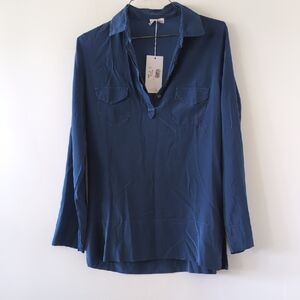 Rossopuro Silk Blend Blouse Net Size XS